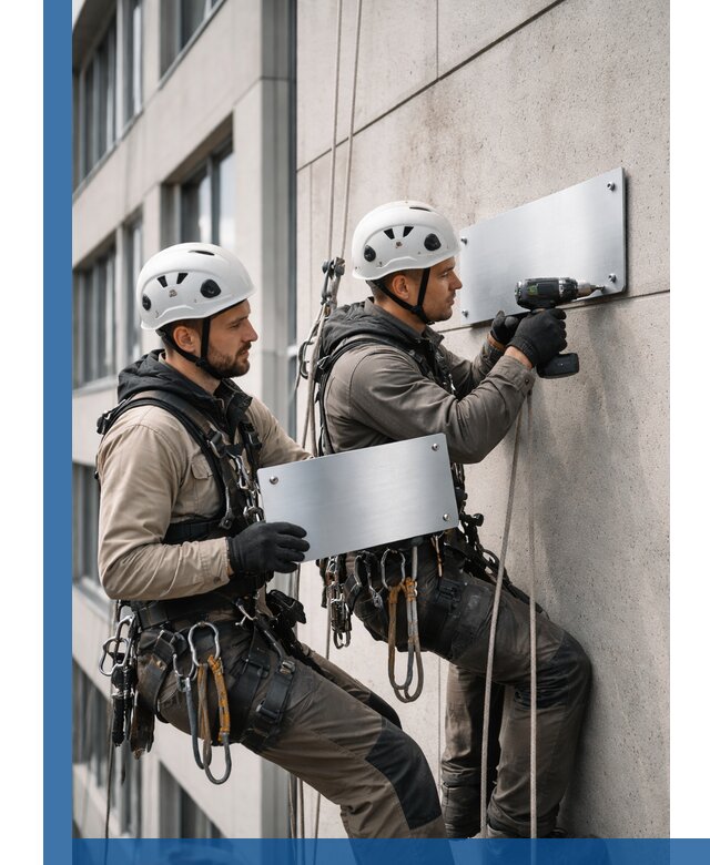 Монтаж табличек и указателей в Кыштыме для зданий и сооружений