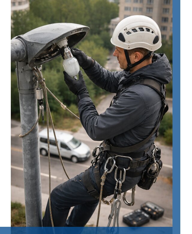 Замена ламп на высоте в Кыштыме от 2597 р. | ВЫСОТНИК-Кшт