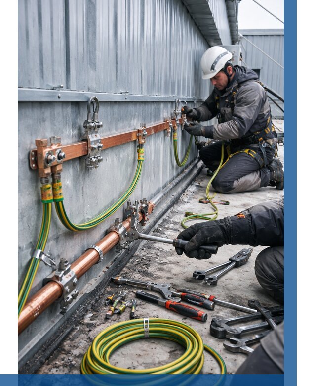 Монтаж заземления здания в Кыштыме от 25965 р. | ВЫСОТНИК-Кшт