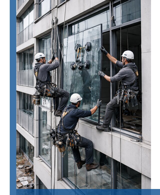 Фасадное остекление и монтаж витражей зданий в Кыштыме под ключ