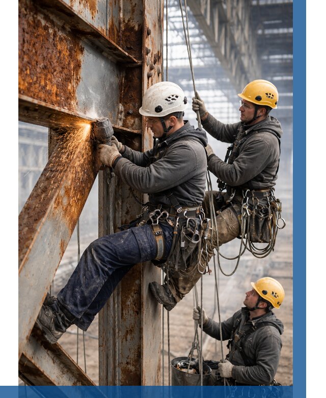 Зачистка металла от ржавчины в Кыштыме от 364 р. | ВЫСОТНИК-Кшт