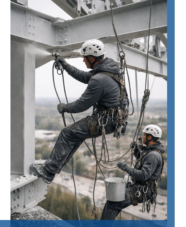 Покраска металлоконструкций на высоте в Кыштыме 364 р |ВЫСОТНИК-Кшт