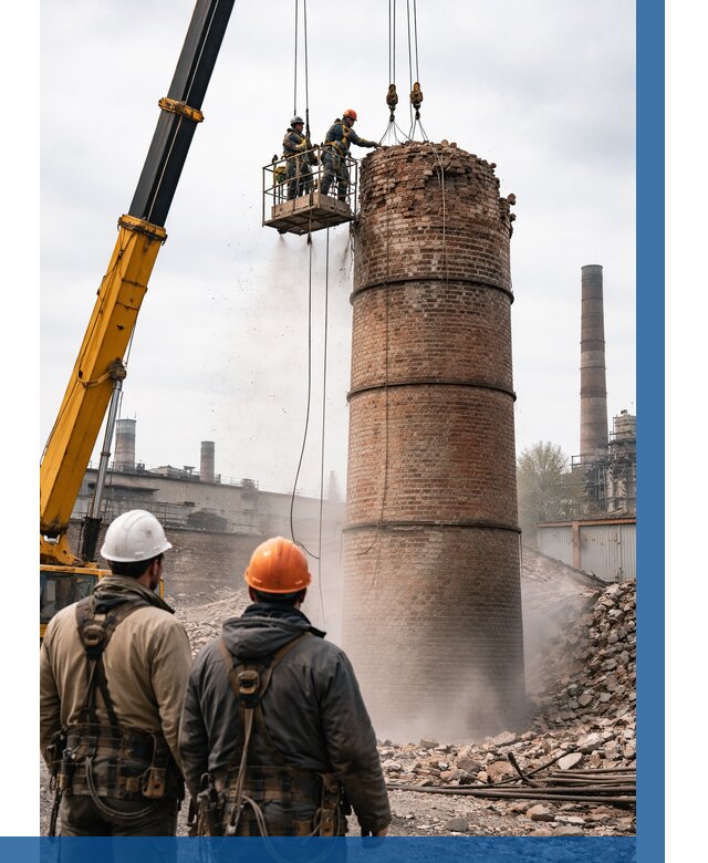 Демонтаж дымовой трубы в Кыштыме от 93474 р. | ВЫСОТНИК-Кшт, смета