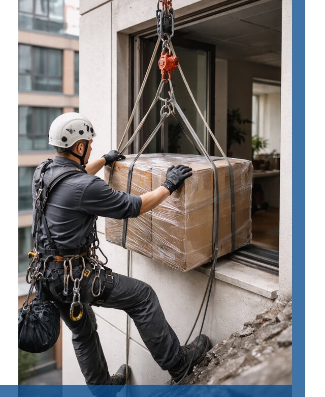 Подъем груза через окно в Кыштыме от 4674 р. | ВЫСОТНИК-Кшт