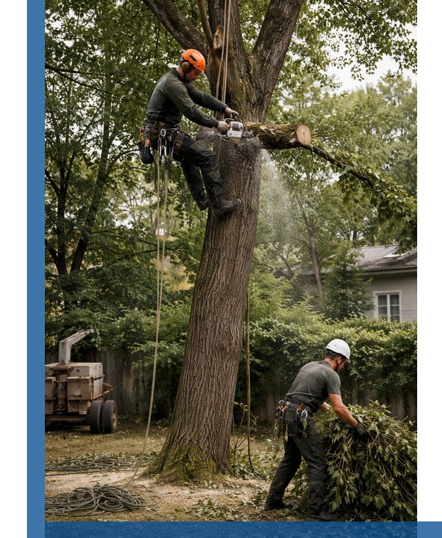 Кронирование деревьев в Кыштыме, безопасная высотная обрезка