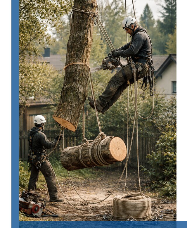 Валка деревьев частями в Кыштыме, безопасно и аккуратно