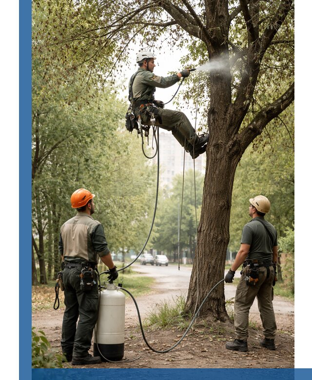 Обработка деревьев от вредителей в Кыштыме профессиональная защита