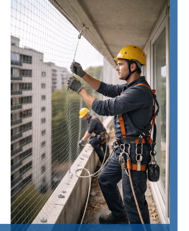 Монтаж сетки от птиц в Кыштыме от 4674 р. | ВЫСОТНИК-Кшт