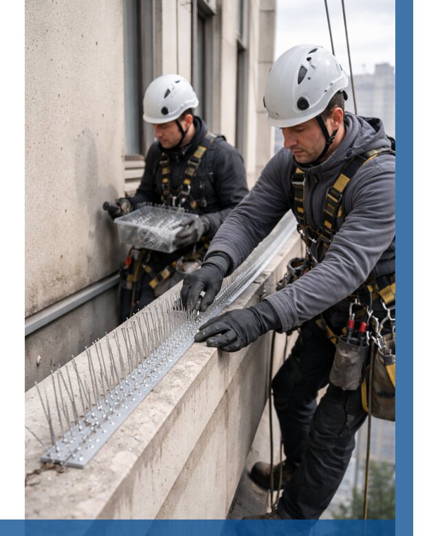 Установка шипов от птиц в Кыштыме от 883 р. | ВЫСОТНИК-Кшт