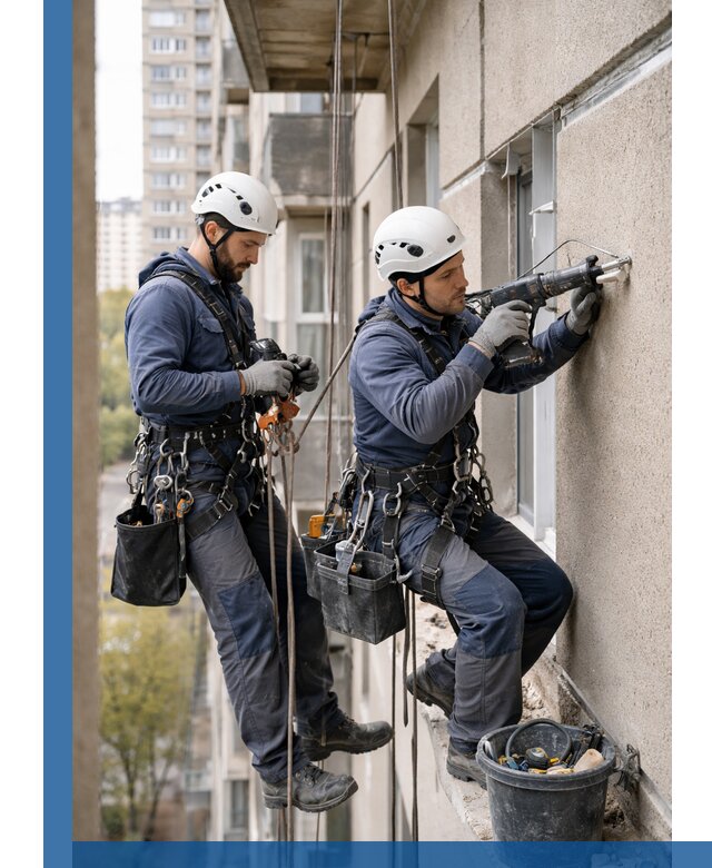 Промышленные альпинисты высотные работы и монтаж в Кыштыме